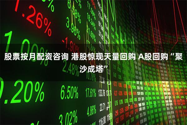 股票按月配资咨询 港股惊现天量回购 A股回购“聚沙成塔”