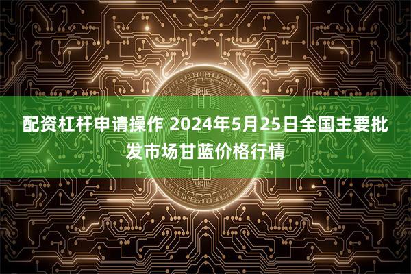 配资杠杆申请操作 2024年5月25日全国主要批发市场甘蓝价格行情