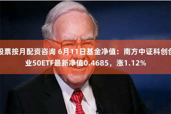 股票按月配资咨询 6月11日基金净值：南方中证科创创业50ETF最新净值0.4685，涨1.12%